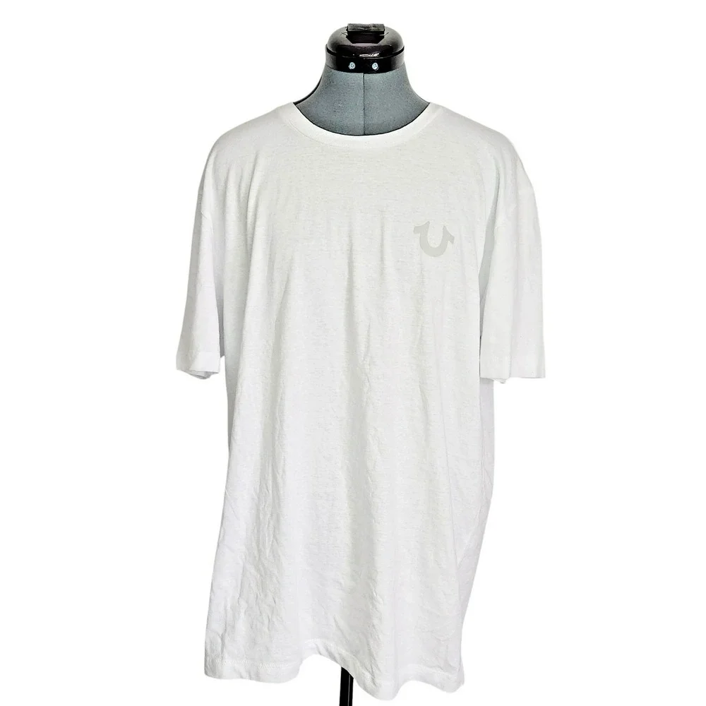True‎ Religion White Graphic Tee Size 2XL